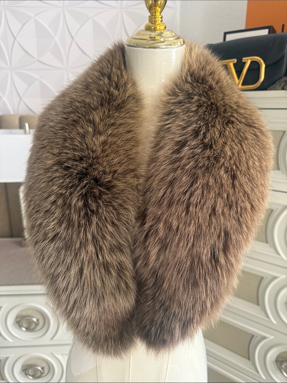 Real Fox fur collar soft pelts
